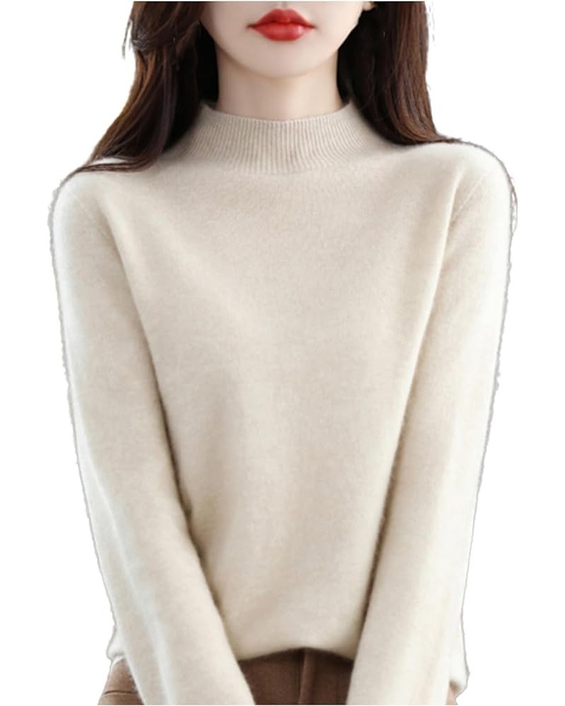 Sweaters for Women, Cashmere Sweater, Long Sleeve Crew Neck Soft Warm Pullover Knit Jumpers Off-white $23.02 Sweaters