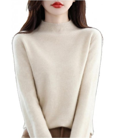 Sweaters for Women, Cashmere Sweater, Long Sleeve Crew Neck Soft Warm Pullover Knit Jumpers Off-white $23.02 Sweaters