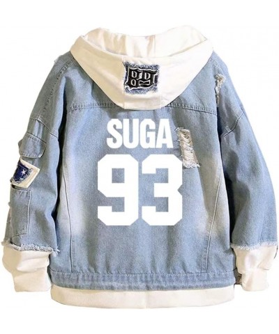 Denim Jacket Jimin Jungkook Suga V JHope Hoodie Jean Sweatshirt Sweater Suga 01 $18.05 Jackets