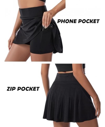 Tennis Skirts for Women with Pockets Inner Shorts High Waisted Golf Athletic Running Workout Sports Outfits C Black $15.36 Sk...