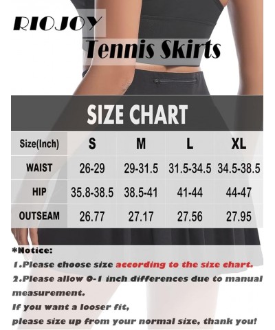 Tennis Skirts for Women with Pockets Inner Shorts High Waisted Golf Athletic Running Workout Sports Outfits C Black $15.36 Sk...