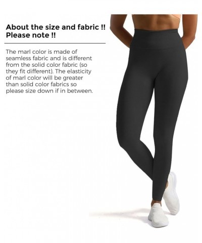 High Waisted Workout Leggings for Women Tummy Control Buttery Soft Yoga Metamorph Deep V Pants 27 Black Marl $13.34 Leggings