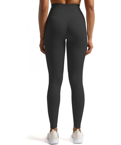 High Waisted Workout Leggings for Women Tummy Control Buttery Soft Yoga Metamorph Deep V Pants 27 Black Marl $13.34 Leggings