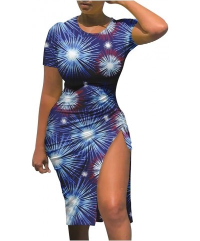 Womens 4Th of July Dress American Flag Sexy Going Out Party Club Bodycon Dress G-navy $9.89 Others