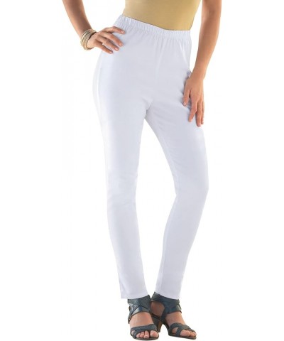 Women's Plus Size Skinny-Leg Comfort Stretch Jean Tall White Denim $19.59 Jeans