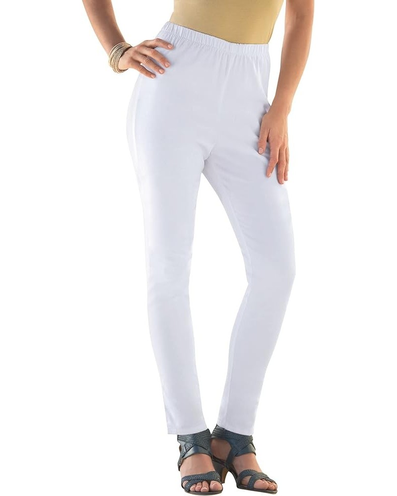 Women's Plus Size Skinny-Leg Comfort Stretch Jean Tall White Denim $19.59 Jeans