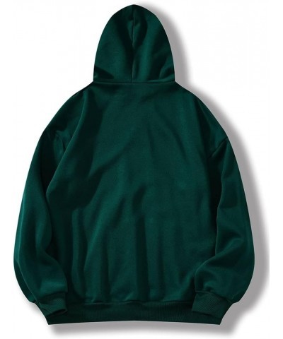 Women's Letter Print Long Sleeve Drawstring Pullover Hoodie Sweatshirt Tops Dark Green $9.75 Hoodies & Sweatshirts