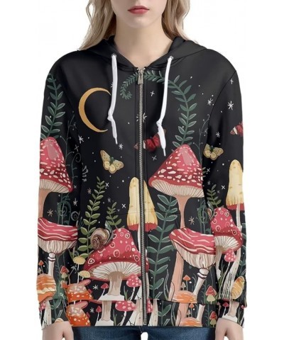 Zip Up Women's Hoodies & Sweatshirts XS-5XL Cute Mushroom $12.82 Hoodies & Sweatshirts