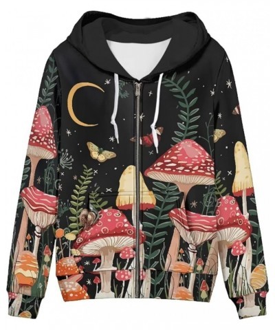 Zip Up Women's Hoodies & Sweatshirts XS-5XL Cute Mushroom $12.82 Hoodies & Sweatshirts