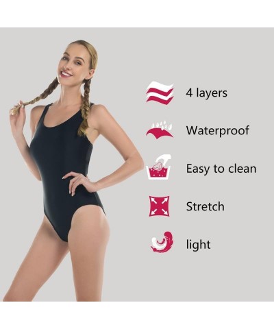 Period Swimwear Women's Conservative Athletic Racerback One Piece Training Swimsuit Swimwear Bathing Suit Black $22.22 Swimsuits