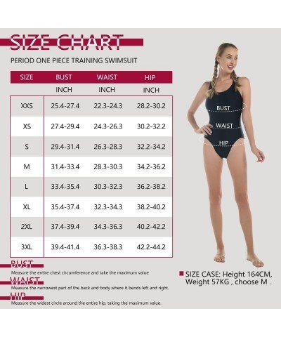 Period Swimwear Women's Conservative Athletic Racerback One Piece Training Swimsuit Swimwear Bathing Suit Black $22.22 Swimsuits