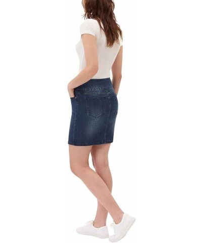 Women's Pull-On Denim Skort Blue $19.32 Skorts