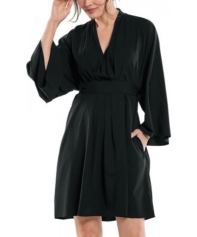 UPF 50+ Women's Navia Cover-Up - Sun Protective Black $21.60 Swimsuits