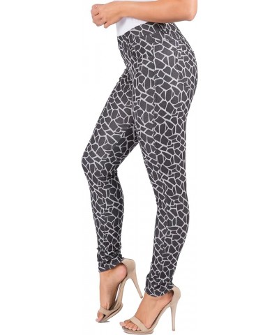 Women's Stretch Jeggings with Pockets Slimming Cotton Pull On Jean Like Leggings Regular-Plus Size Giraffe Black $15.80 Leggings