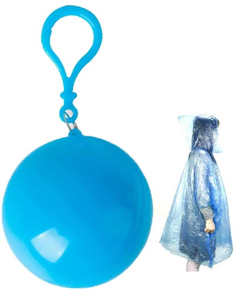 Portable Raincoat Ball/Emergency Raincoat Keychain/Disposable Emergency Raincoats/Rain Poncho with Hook Portable Ball Blue $6...