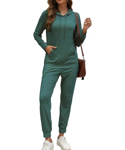 Womens Two Piece Tracksuit Outfits Hoodies Jogger Sweatsuit Lounge Sets with Pockets A_green $20.16 Sleep & Lounge