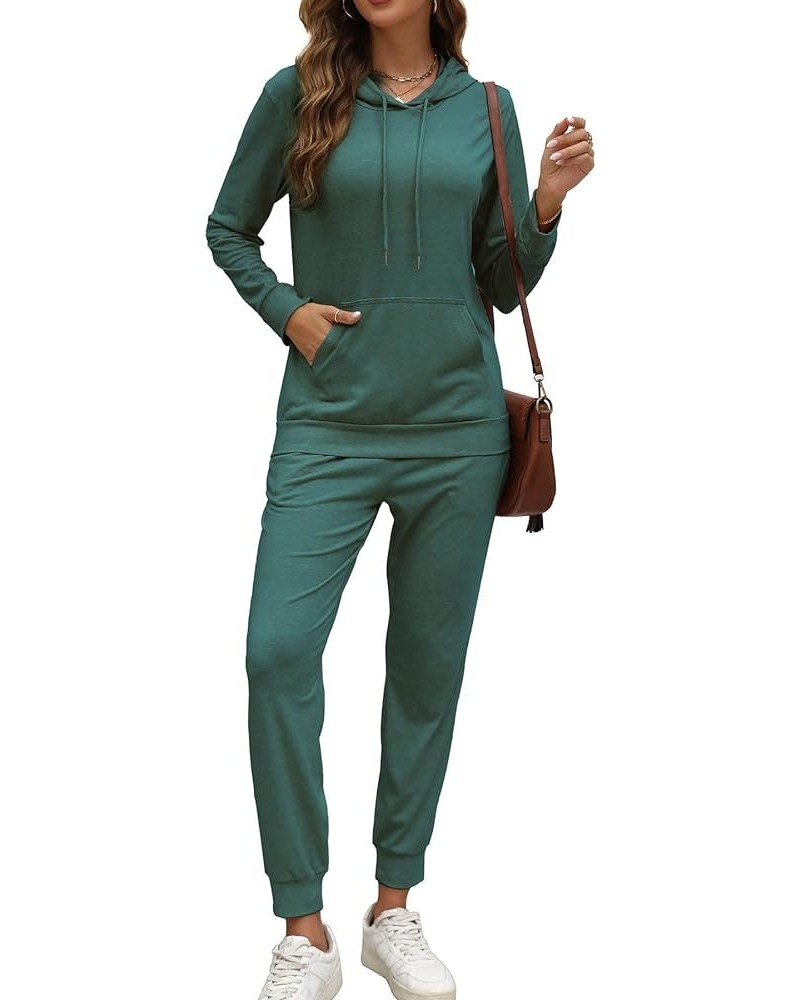 Womens Two Piece Tracksuit Outfits Hoodies Jogger Sweatsuit Lounge Sets with Pockets A_green $20.16 Sleep & Lounge