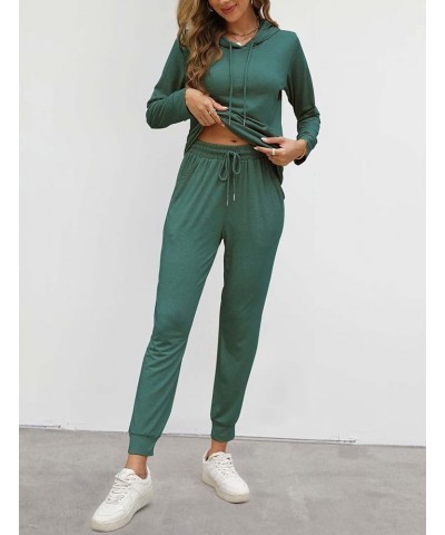 Womens Two Piece Tracksuit Outfits Hoodies Jogger Sweatsuit Lounge Sets with Pockets A_green $20.16 Sleep & Lounge