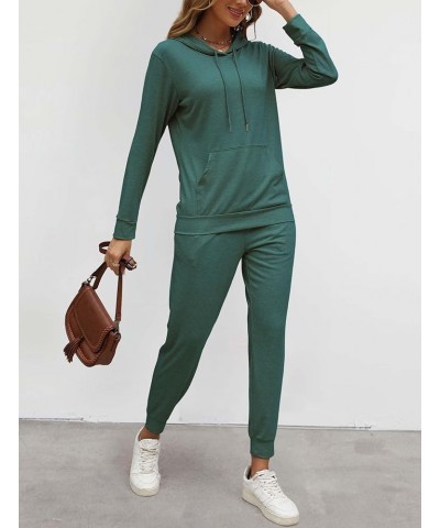 Womens Two Piece Tracksuit Outfits Hoodies Jogger Sweatsuit Lounge Sets with Pockets A_green $20.16 Sleep & Lounge