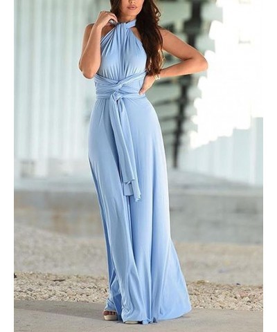 Convertible Warp Maxi Dress Multi Way Wear Party Wedding Bridesmaid Long Dresses Cornflower Blue $14.33 Dresses