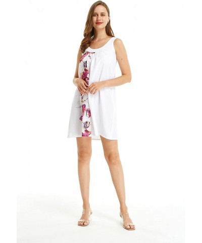 Women's Round Neck Shift Dress in Orchid Paradise Navy Watercolor Orchid $24.50 Dresses