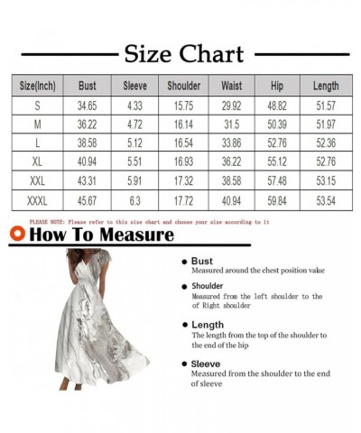 Maxi Dresses for Women 2024 Casual Sexy Short Sleeve Summer Dresses V Neck Plus Size Formal Trendy Floral Long Dress 05-blue ...