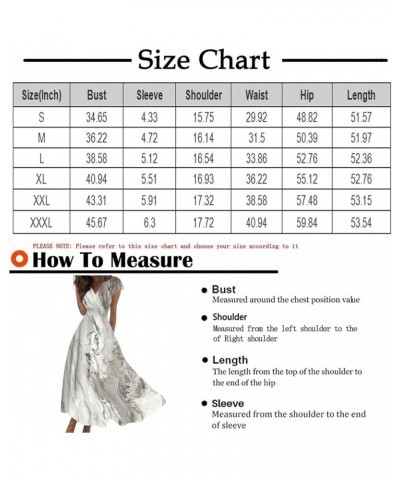 Maxi Dresses for Women 2024 Casual Sexy Short Sleeve Summer Dresses V Neck Plus Size Formal Trendy Floral Long Dress 05-blue ...