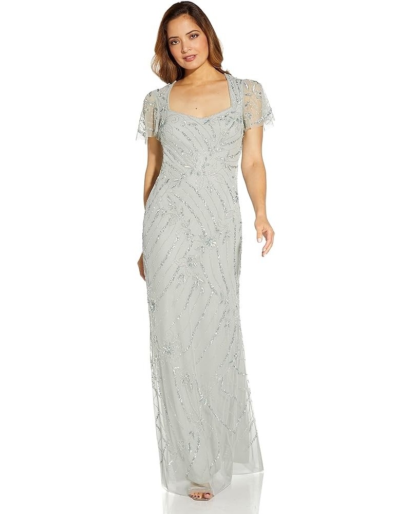 Women's Beaded Long Dress Frosted Sage $102.59 Dresses