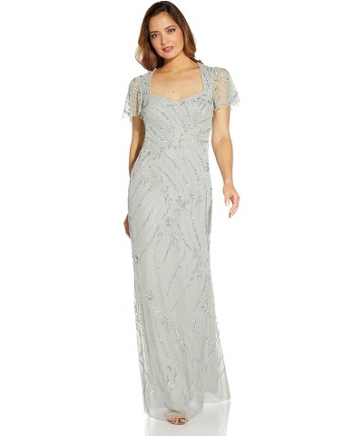 Women's Beaded Long Dress Frosted Sage $102.59 Dresses