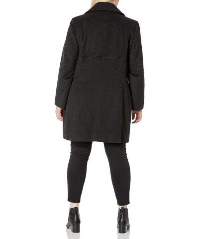 Women's Plus-Size Single-Breasted Wool Coat Charcoal $39.04 Coats