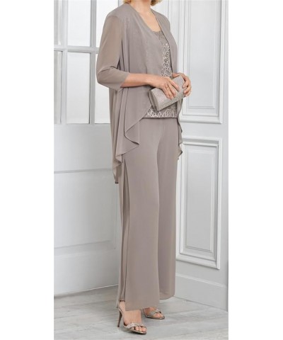 Mother of The Bride Pant Suits for Wedding Pantsuits for Women Dressy Wedding Guest Mother of Groom Pant Suits Taupe $42.32 S...