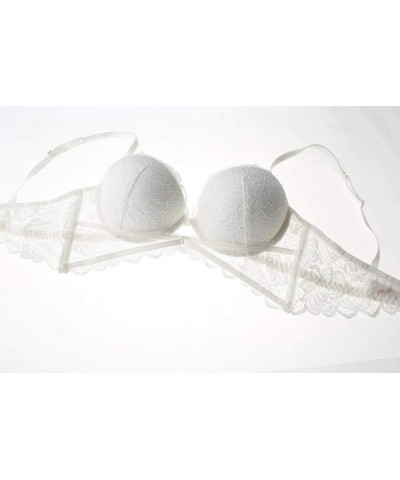 Embroidered Bra Everyday Bras Lace Bra and Set Cup Women Push Up Bra and Panties Set Underwear for Girls Lingerie White $22.6...