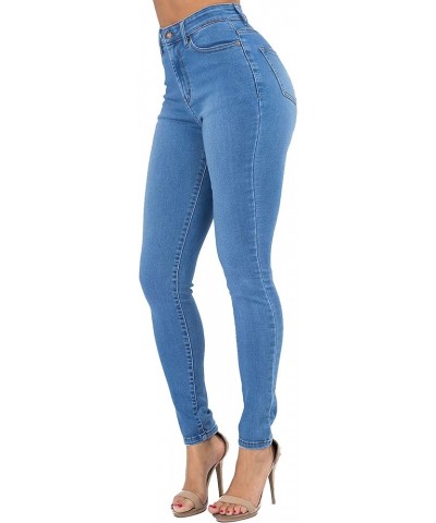 Women's High Waist Super Stretch Premium Fabric Basic Skinny Jeans Blue Tjh6095 $16.23 Jeans