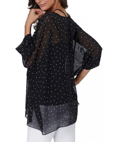 Women's Chiffon Caftan Poncho Tunic Top Cover up Batwing Blouse Z-4325 $11.96 Tops