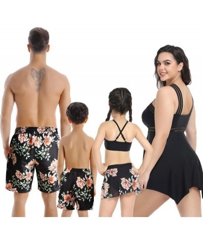 Family Matching Swimsuit Sets Plus Size High Waisted Two Piece Bikini Sets for Women Matching Swimwear for Boys Girls Boys Ma...