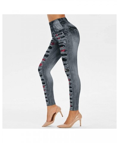 Flare Leggings for Women Leggings Printed Casual Long All- Boot Pants Slim Pants Flare Leggings I-grey $4.96 Leggings