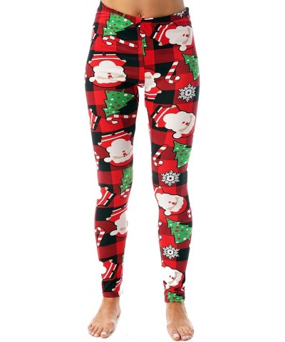 Ugly Christmas Holiday Leggings Buffalo Plaid Christmas $8.99 Leggings