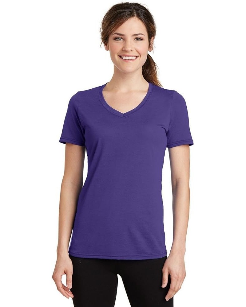 Port & Company Ladies Performance Blend V-Neck Tee. LPC381V Purple $6.36 T-Shirts