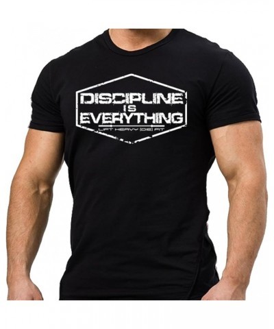 Discipline is Everything - Lift Heavy (DIE) Fit - Weight Lifting Tee for Motivation and Focus Unisex T-Shirt Black $14.28 Tops