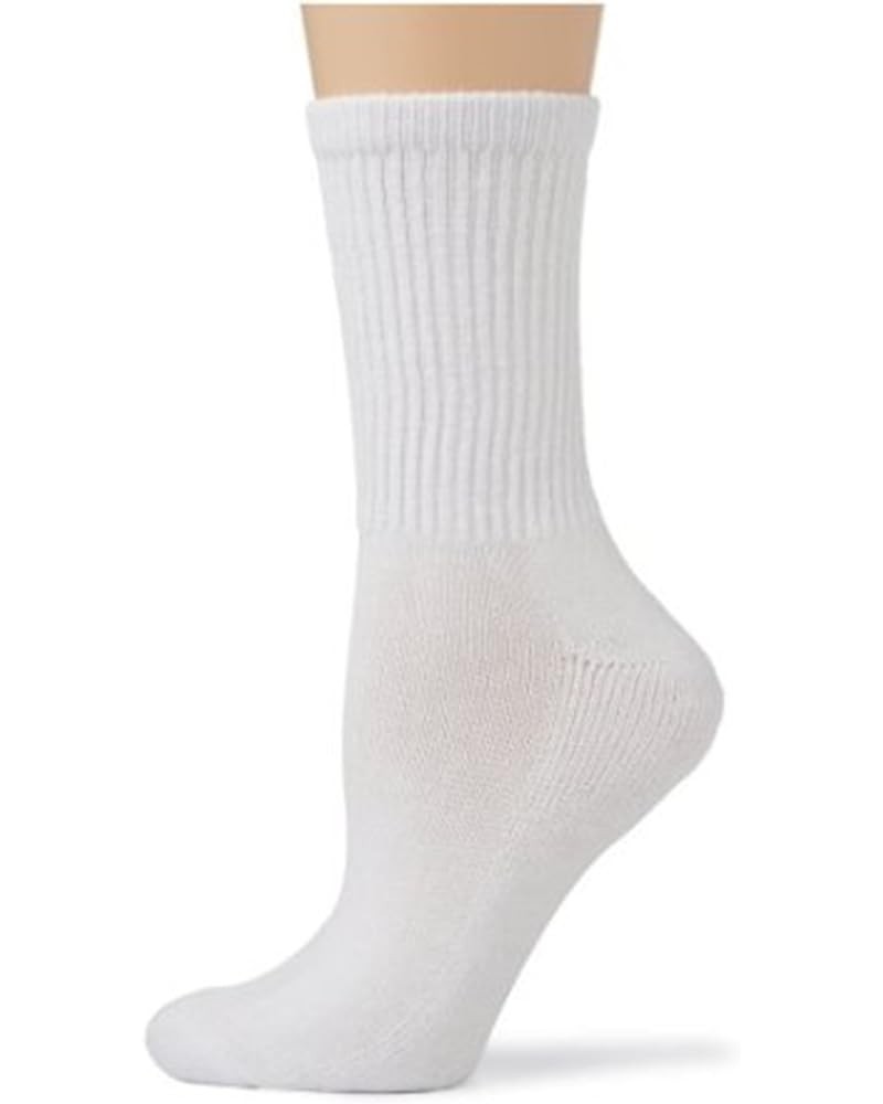 Women socks crew made in italy 100% cotton 8 pairs White $14.16 Socks