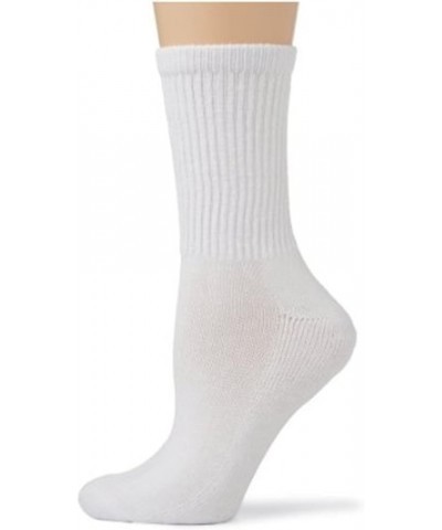 Women socks crew made in italy 100% cotton 8 pairs White $14.16 Socks