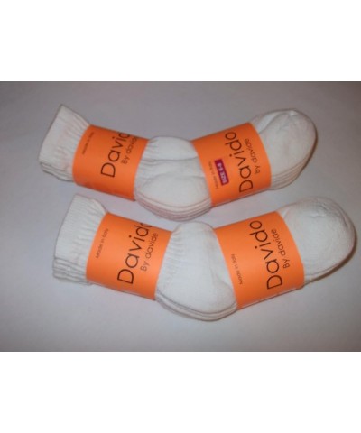 Women socks crew made in italy 100% cotton 8 pairs White $14.16 Socks