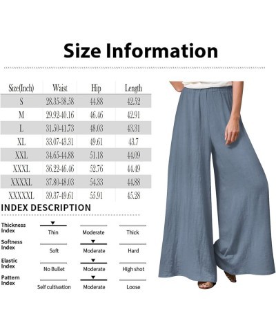 Palazzo Pants for Women Summer Elastic High Waist Plus Size Flowy Wide Leg Pants Trendy Baggy Lounge Straight Trouser B24-hot...