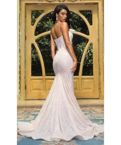 Sequin Mermaid Prom Dresses Sparkly Sexy Long Wrap Women's Formal Evening Party Gowns Corset 01-dusty Rose $35.25 Dresses