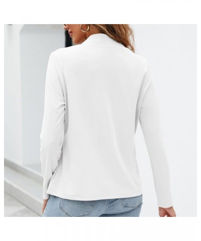 Women's Plus Blazers Omen's Casual Open Front Cardigan Long Sleeve Elegant Business Long Suit Jacket with Pocket and White $1...