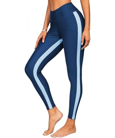 Womens Swim Pants with Pockets Long Swim Leggings High Waisted Swimming Pants 3 Blue (No Pockets) $18.28 Swimsuits