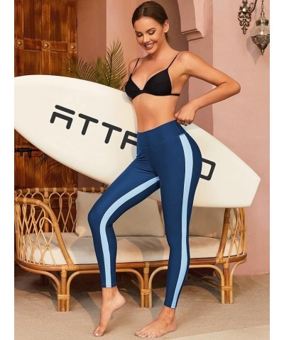 Womens Swim Pants with Pockets Long Swim Leggings High Waisted Swimming Pants 3 Blue (No Pockets) $18.28 Swimsuits