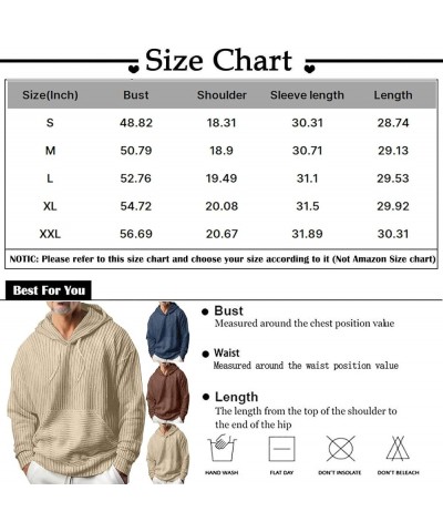 Quarter Zip Pullover Men Hoodies Men's Loose Fit Midweight Sweatshirt Men's Fleece Pullover Hoodie Sweatshirts 08-brown $18.5...