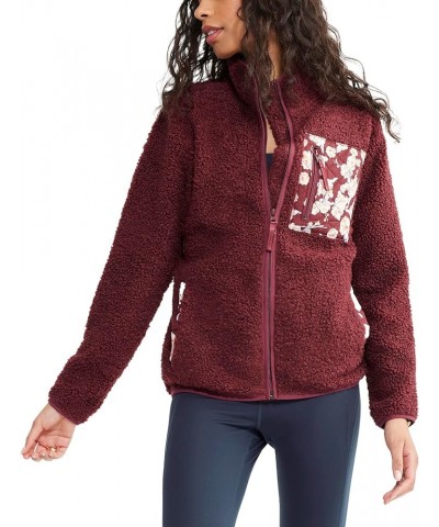 Women's Fleece Zip-up Sweatshirt with Pockets (Extended Size Range) Blooms and Branches $16.84 Activewear