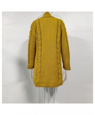 Womens Long Cardigan Open Front Duster Sweater Long Sleeve Chunky Cable Knit Plus Size Hooded Coatigan for Women 08yellow $29...